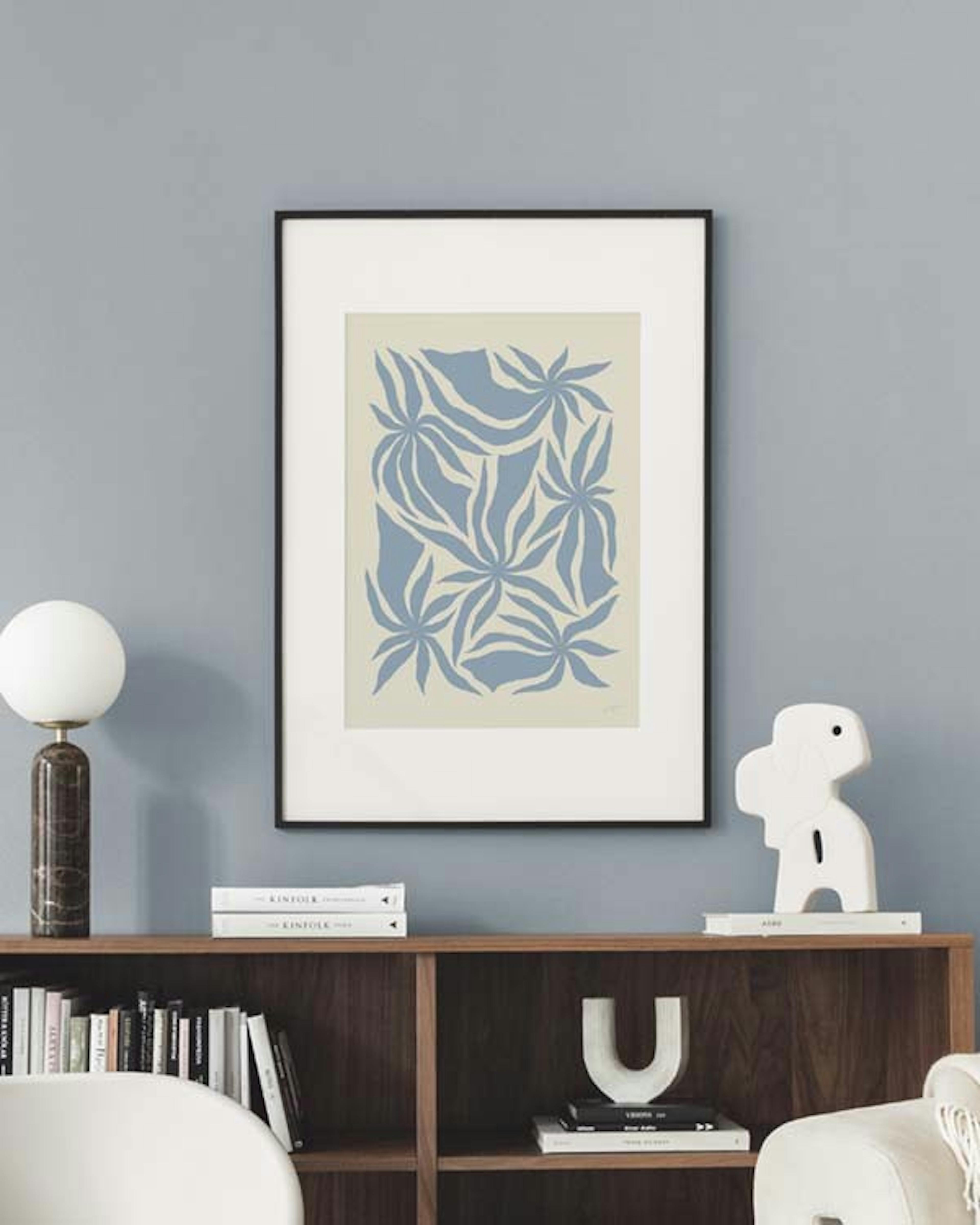 Hanna KL - Denim Palm Trees Poster