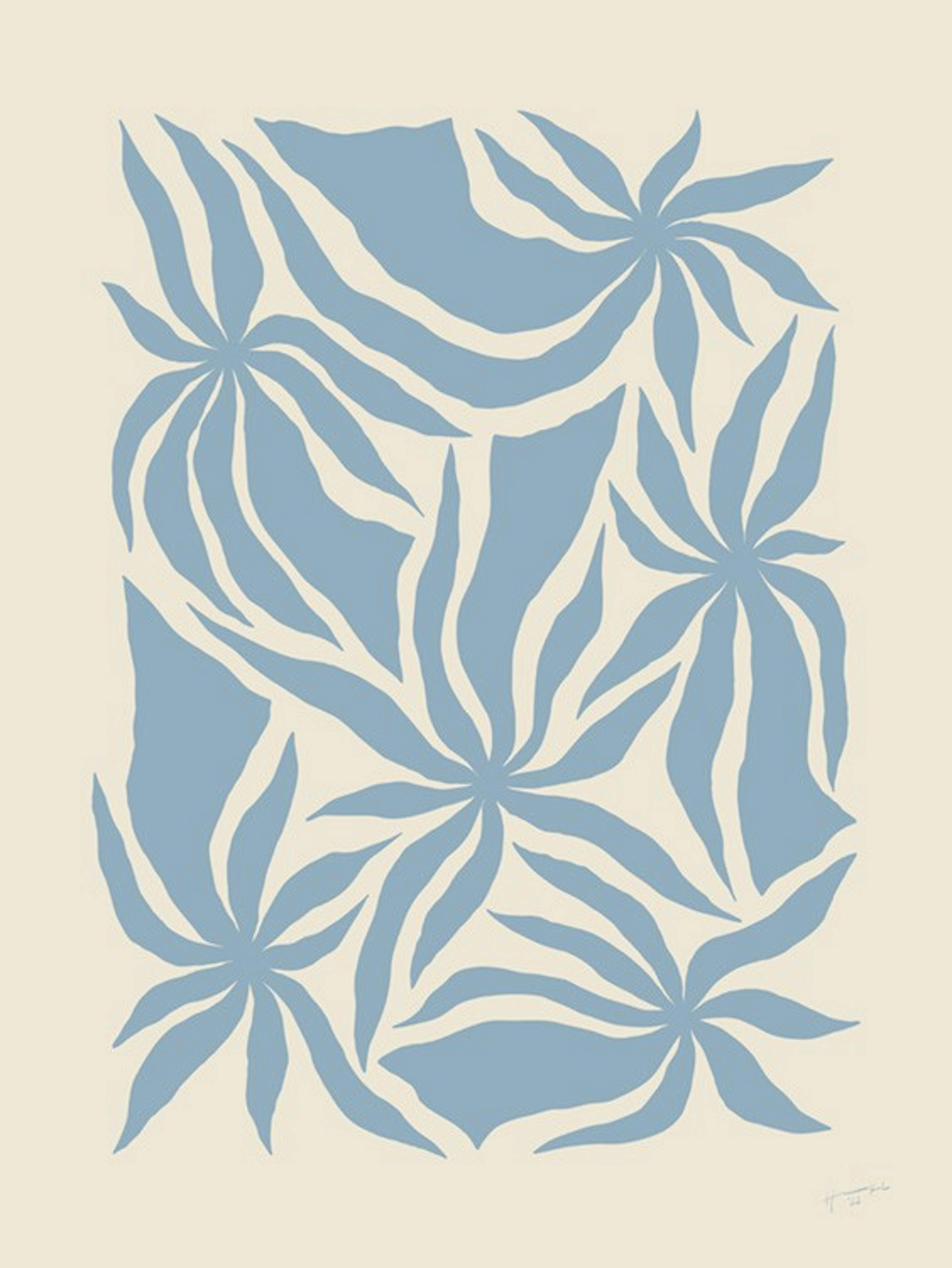 Hanna KL - Denim Palm Trees Print 0