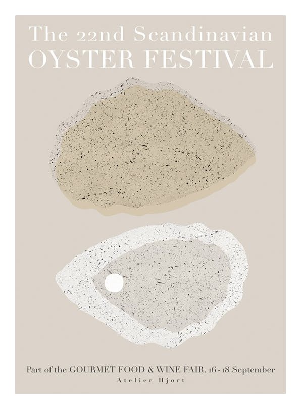 Julia Hallström Hjort - Oyster Festival Poster (50x70 cm)- Julia Hallström Hjort