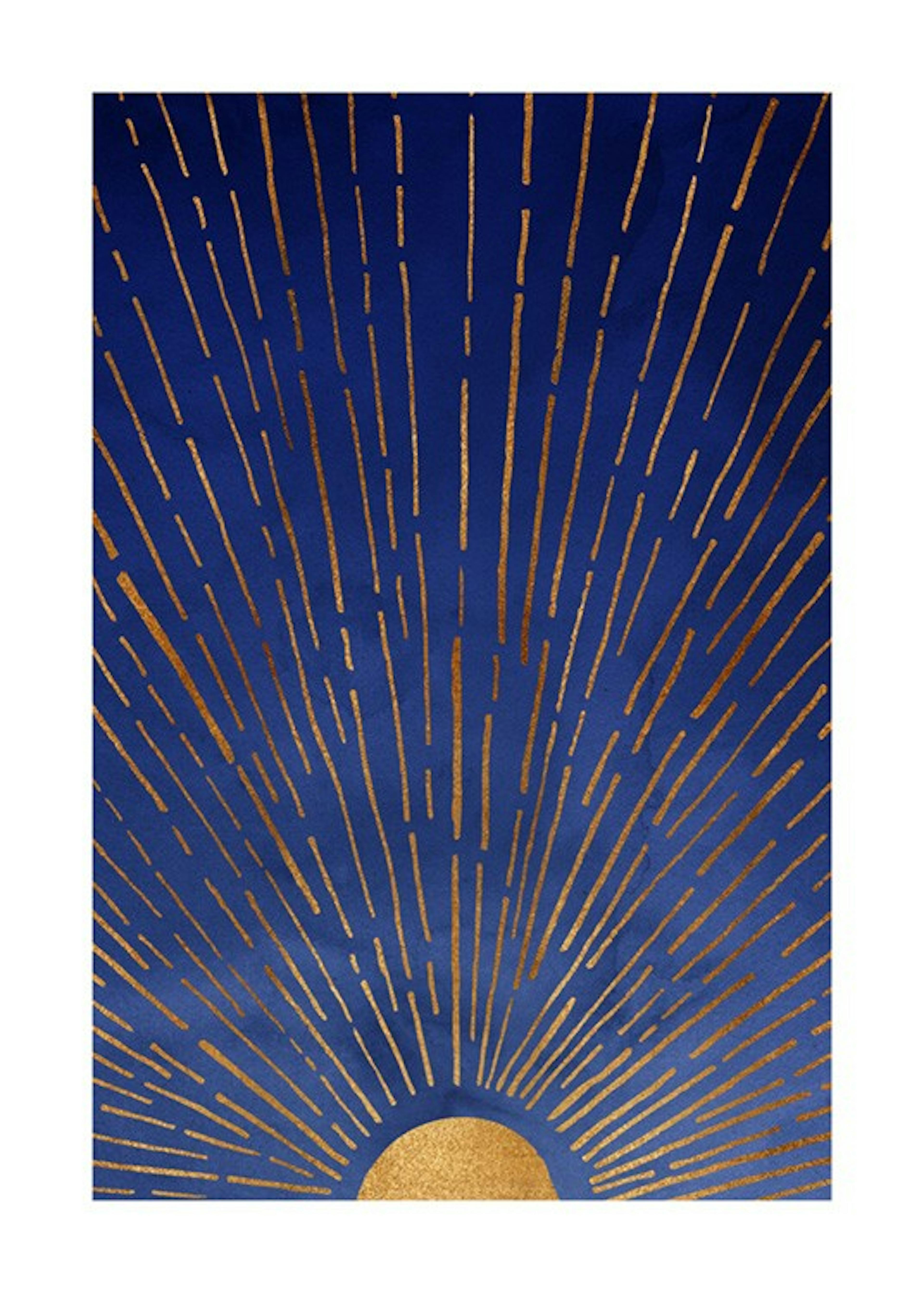 Kristian Gallagher - Twilight Blue and Metallic Gold Sunrise Plagát 0