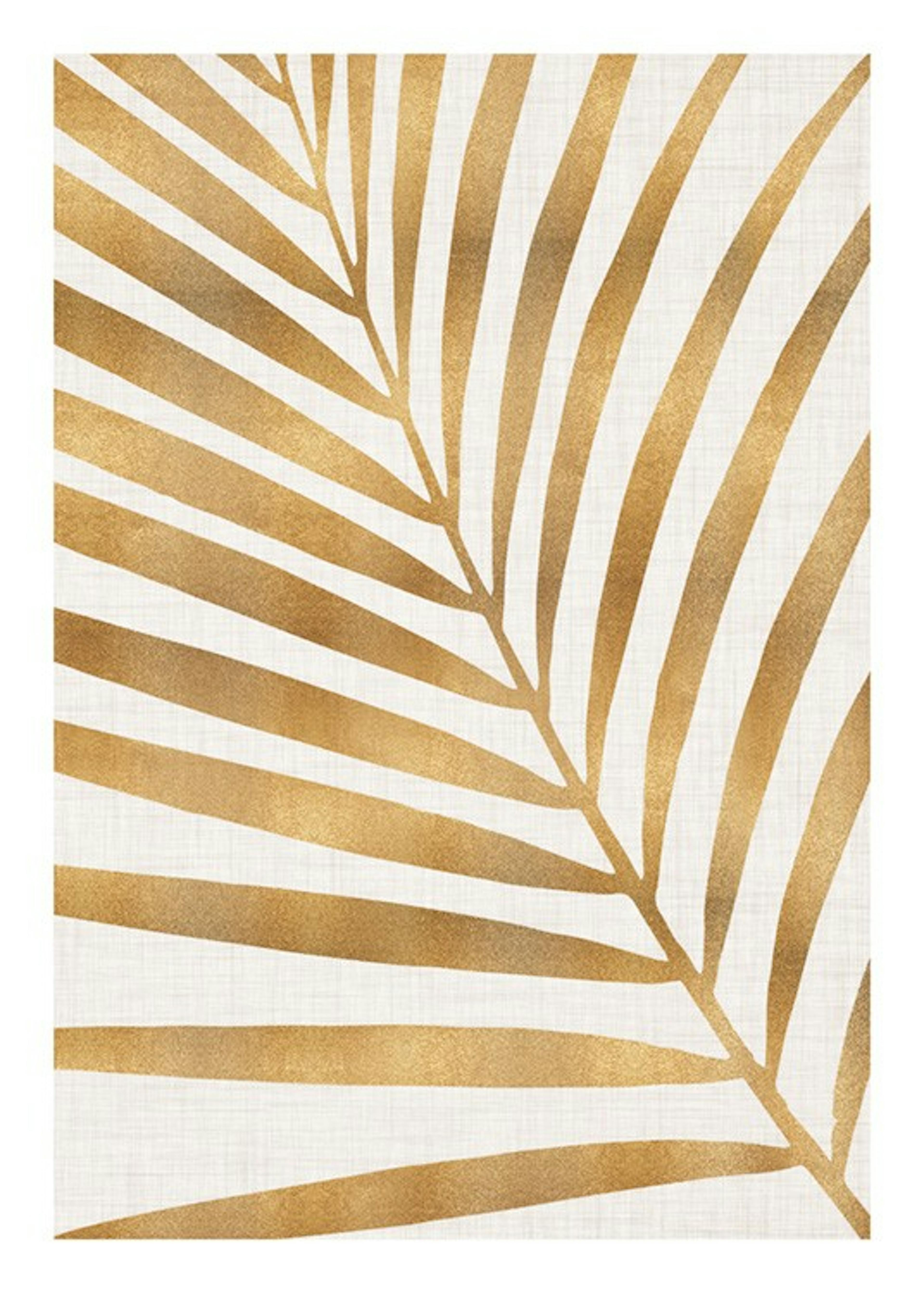 Kristian Gallagher - Metallic Gold Palm Leaf Poster