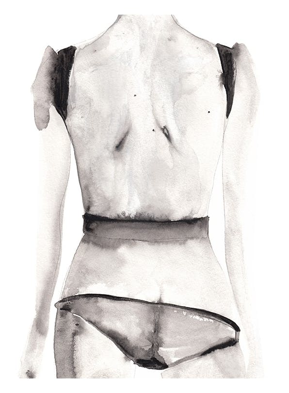 Victoria Verbaan - Watercolor Torso Poster (30x40 cm)