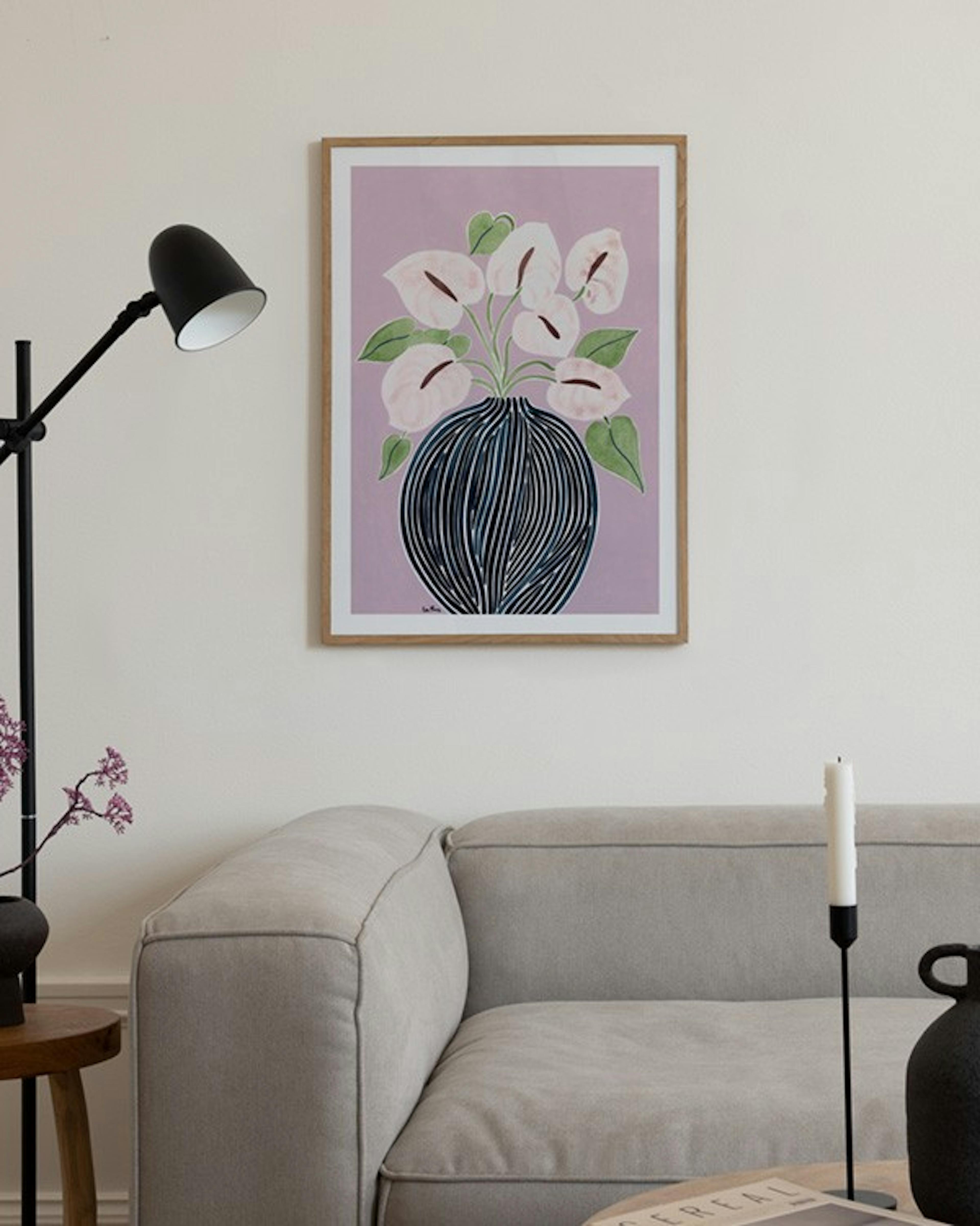 La Poire - Anthuriums Affiche