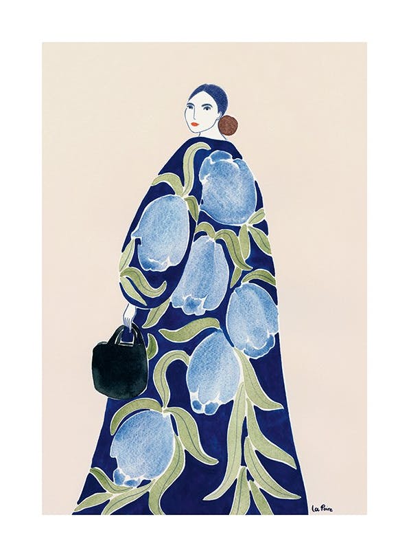La Poire - Turquoise Coat (50x70 cm)