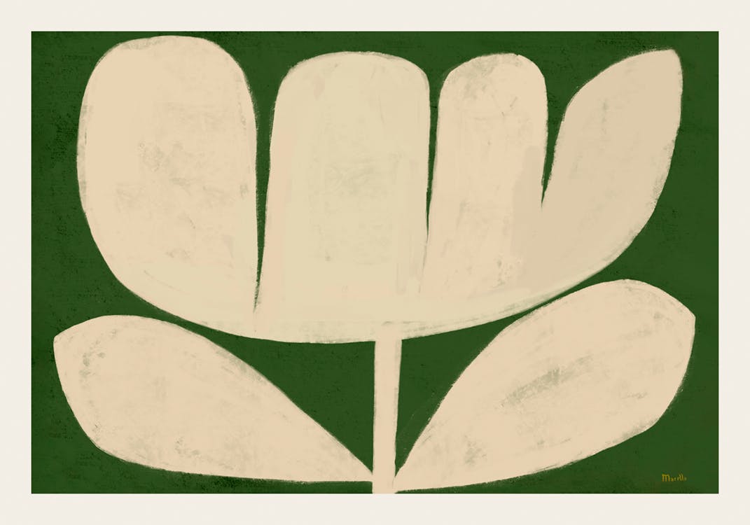 Marco Marella - Flower on Green Plakát 0