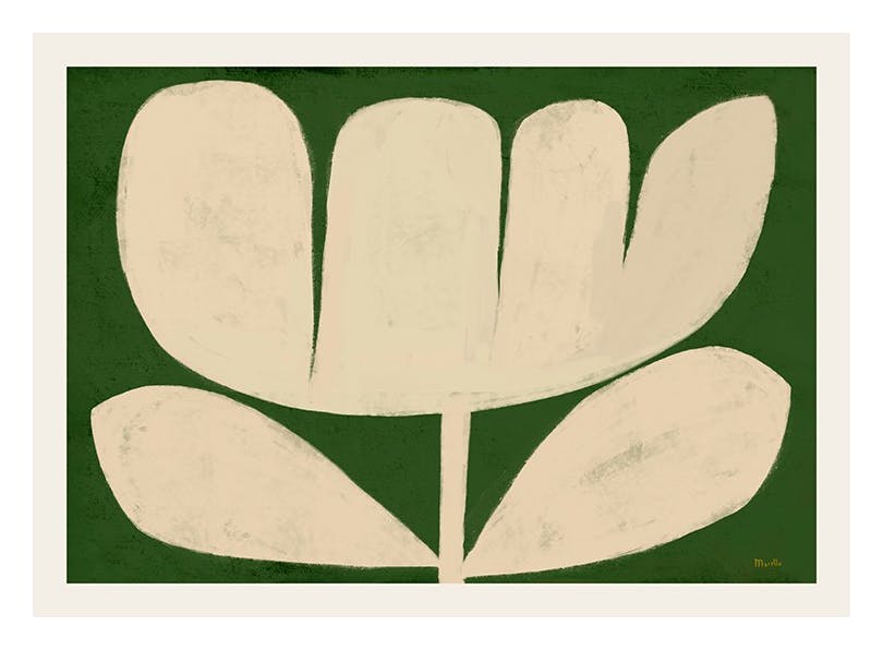 Marco Marella - Flower on Green Poster (30x40 cm)