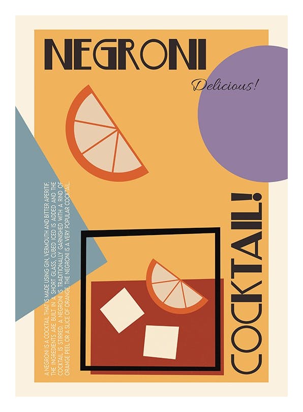 We made something nice - The Negroni Plakat (21x30 cm)- We Made Something Nice