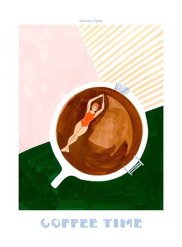 Sabina Fenn - Coffee Time Poster (30x40 cm)