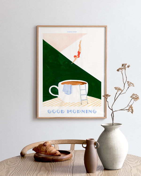 Sabina Fenn - Good Morning Dive Poster