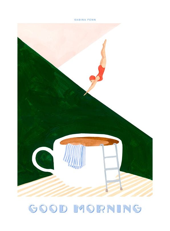 Sabina Fenn - Good Morning Dive Poster (50x70 cm)