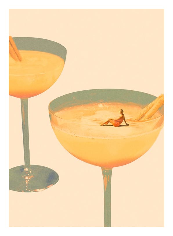 Maarten Leon - Holiday in a Glass No1 Poster (50x70 cm)