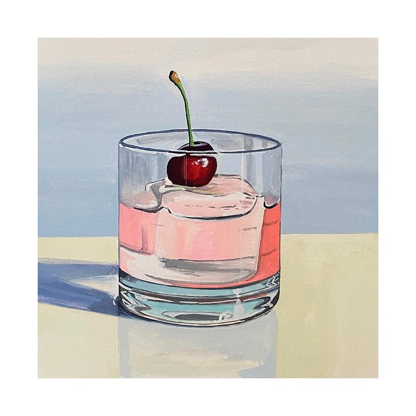 Kate Birch - Cocktail with Cherry Poster (50x50 cm)