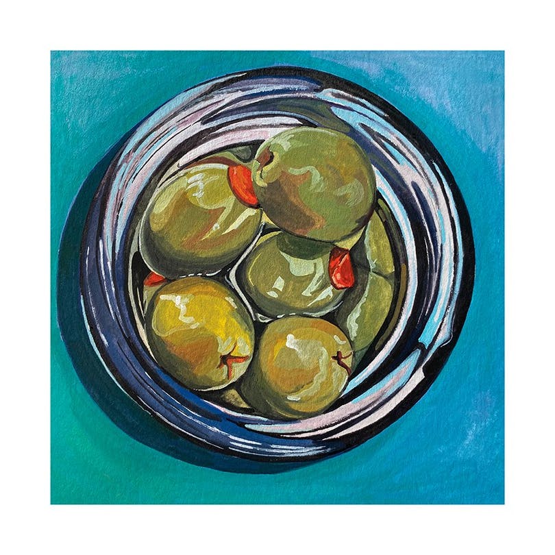 Kate Birch - Olives in a Jar Plakat (50x50 cm)-Plakaty