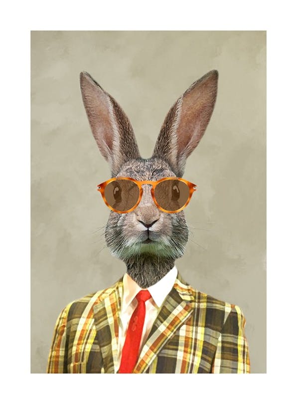 Coco De Paris - Rabbit Vintage Man Poster (30x40 cm)-Posters