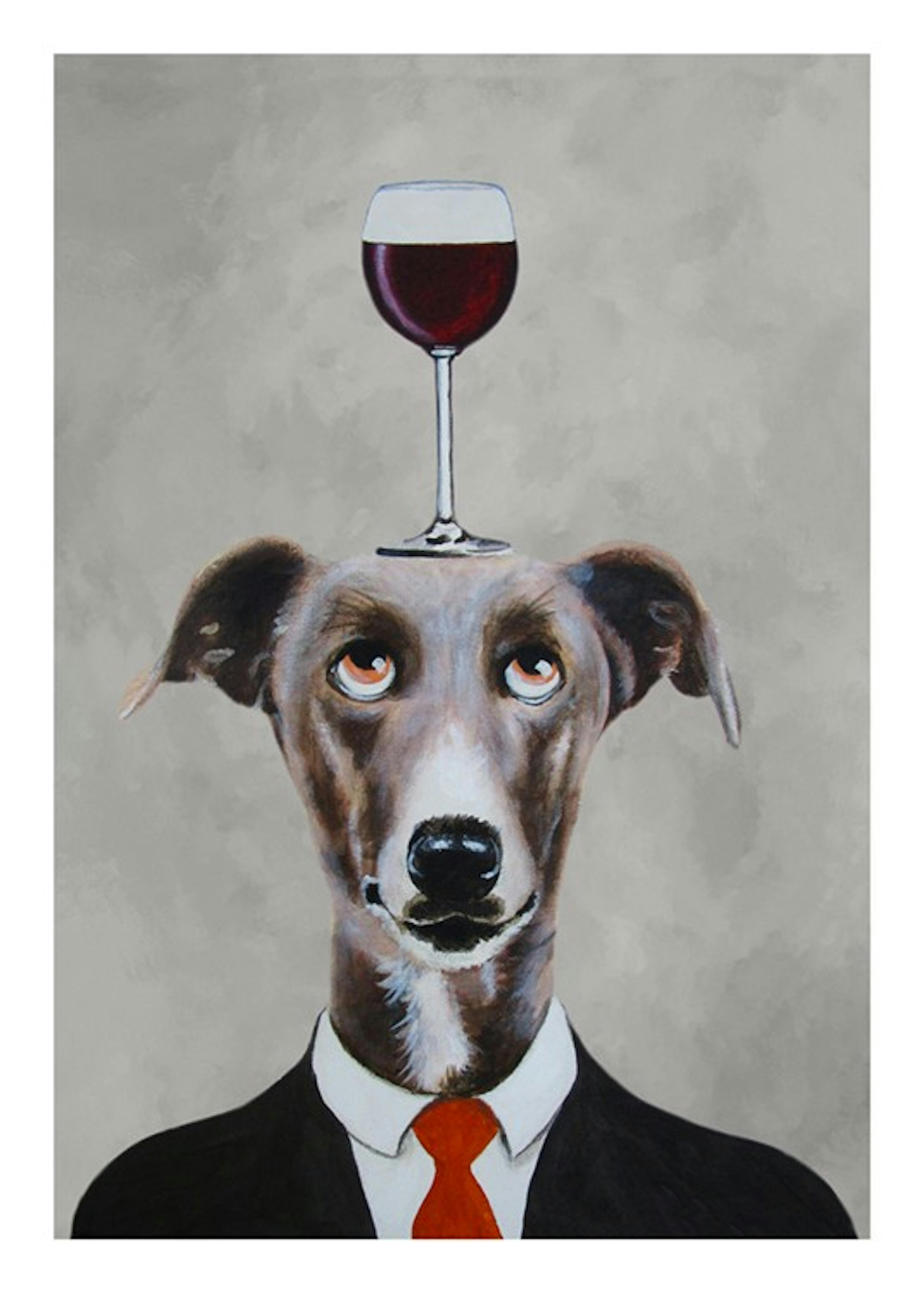 Coco De Paris - Greyhound with Wine Glass Plagát 0