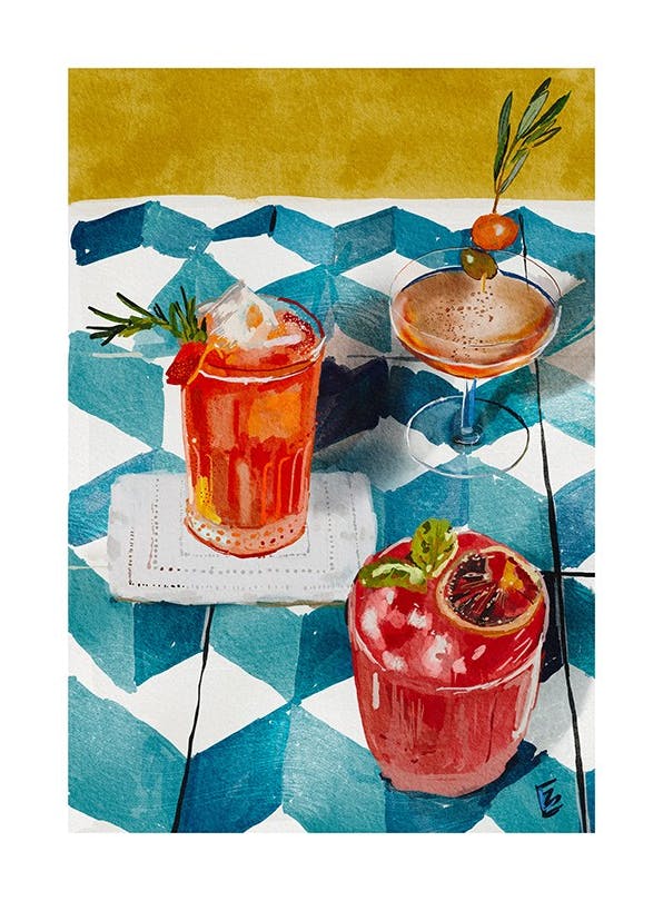 Ekaterina Zagorska - Aperitivo Poster (30x40 cm)