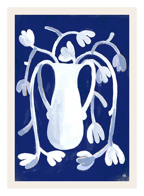 Marco Marella - White Vase Plakat (50x70 cm)
