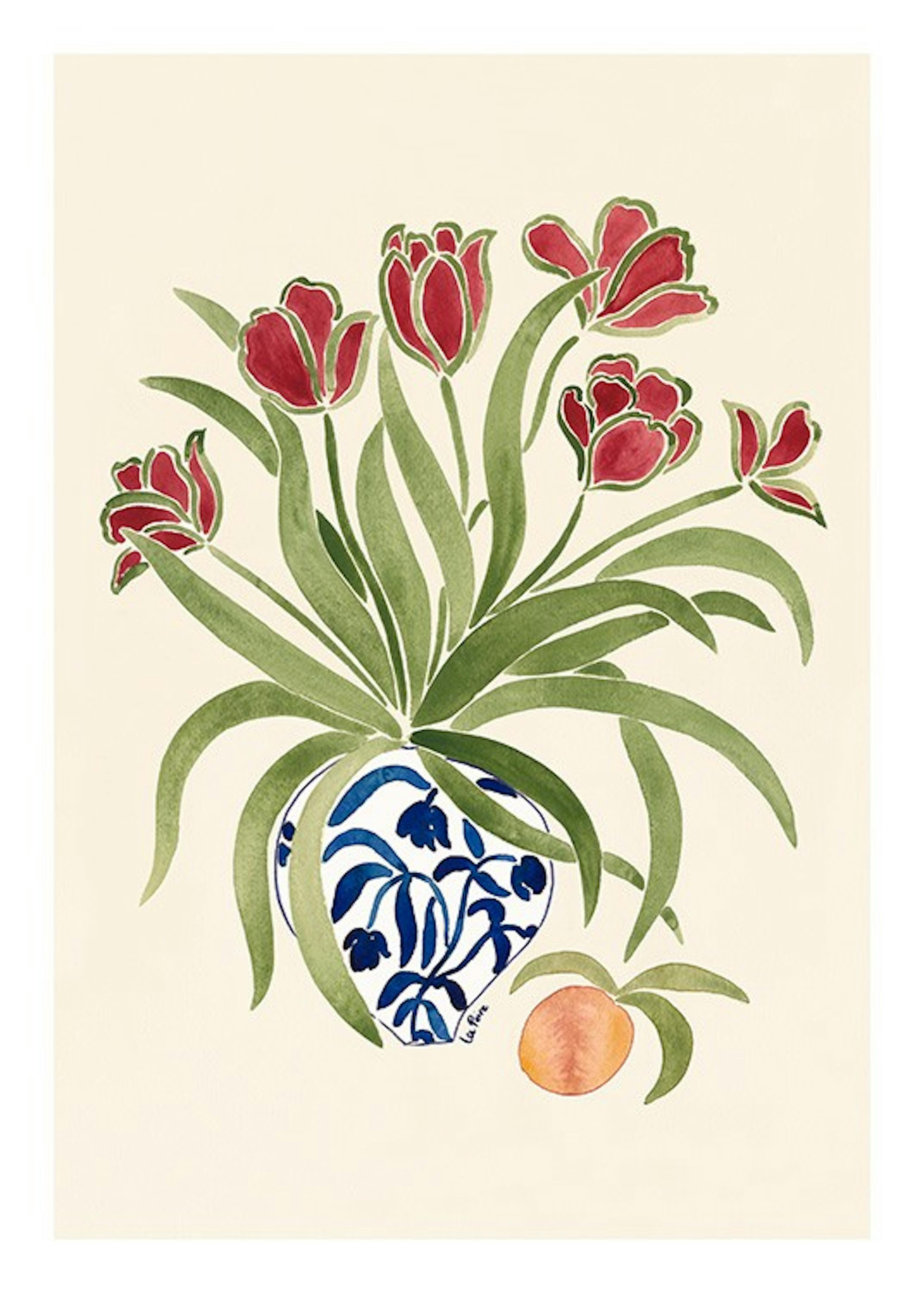 La Poire - Red Tulips Affiche 0