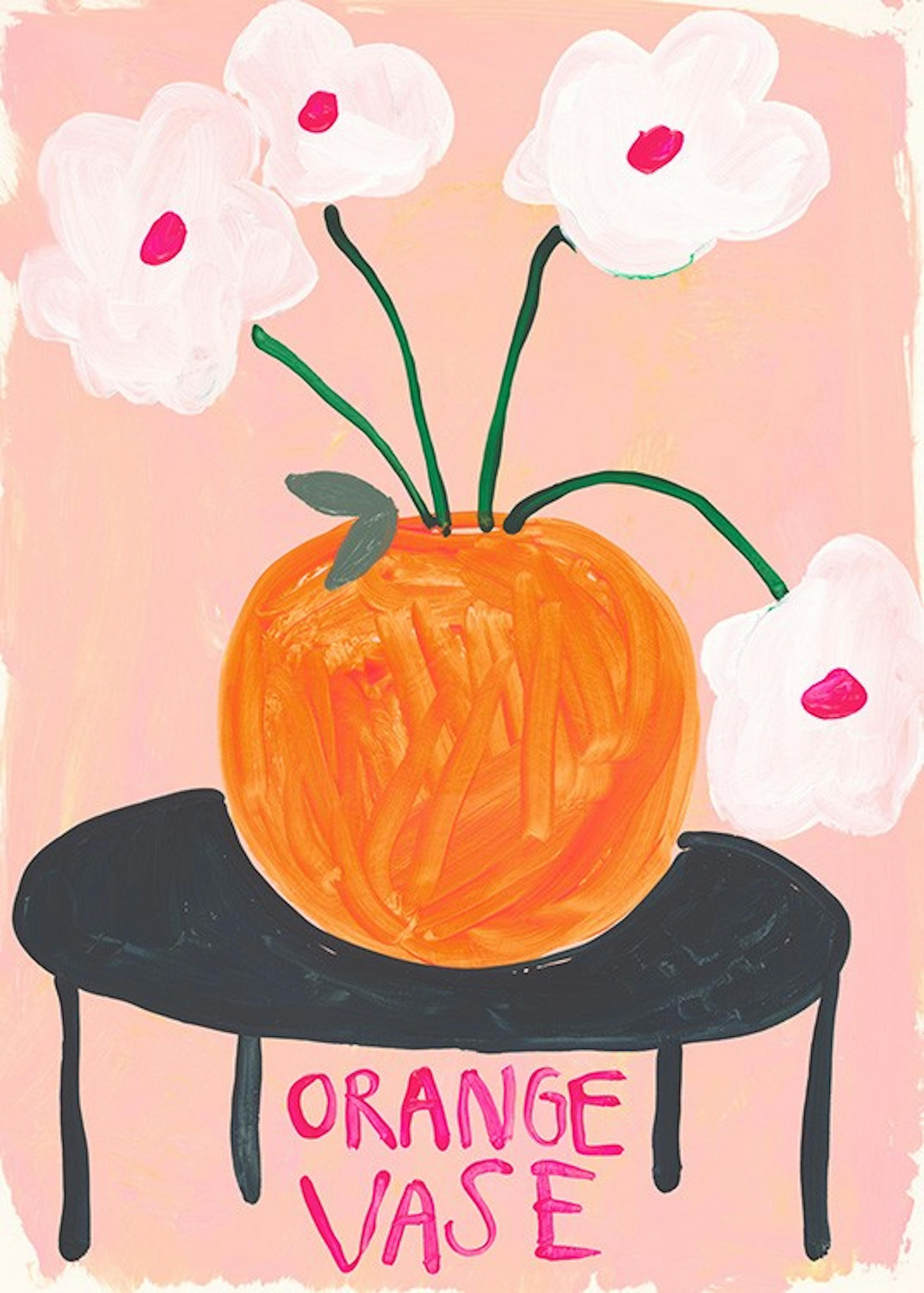 Britty Flynn - Orange Vase Poster