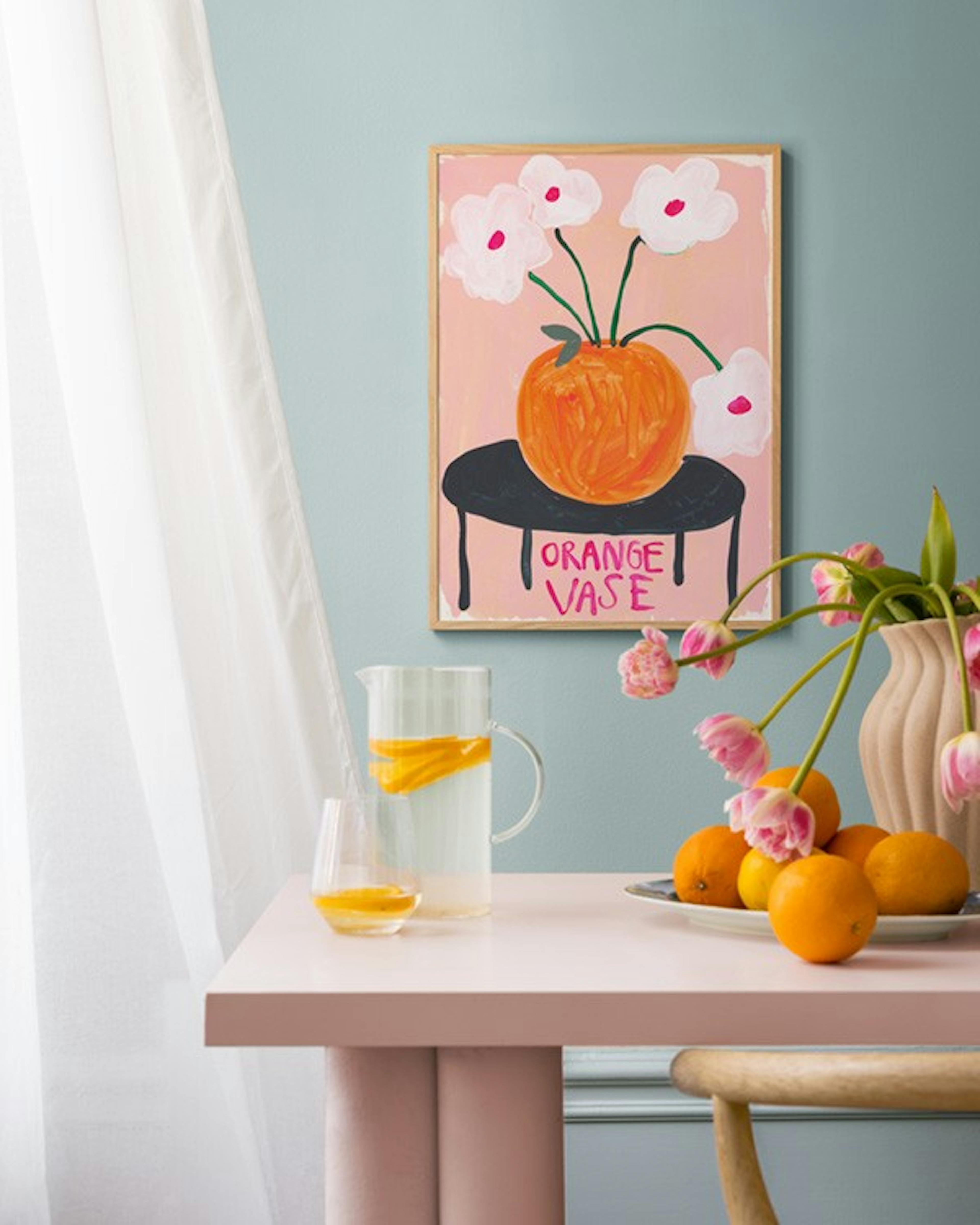 Britty Flynn - Orange Vase Print