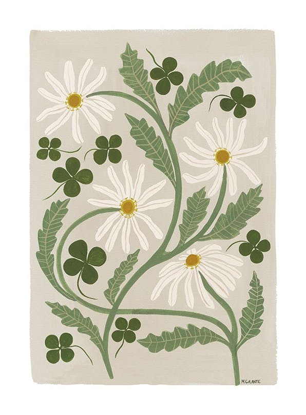 Megan Galante - Clover Floral Poster (50x70 cm)- Megan Galante