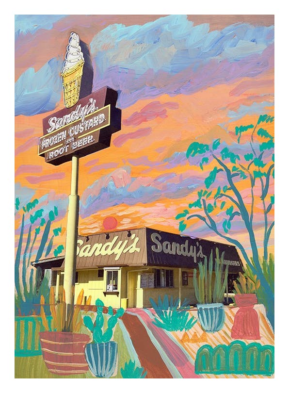 Eleanor Baker - Sandy’s in Austin Print (50x70 cm)