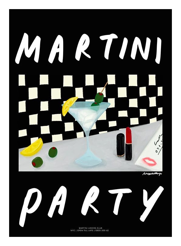 Nephthys Foster - Martini Party Print (30x40 cm)