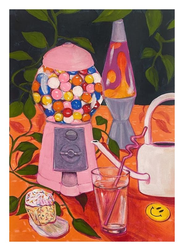 Lindsey Cherek - Still Life with Gumball Machine Poster (50x70 cm)- Lindsey Cherek