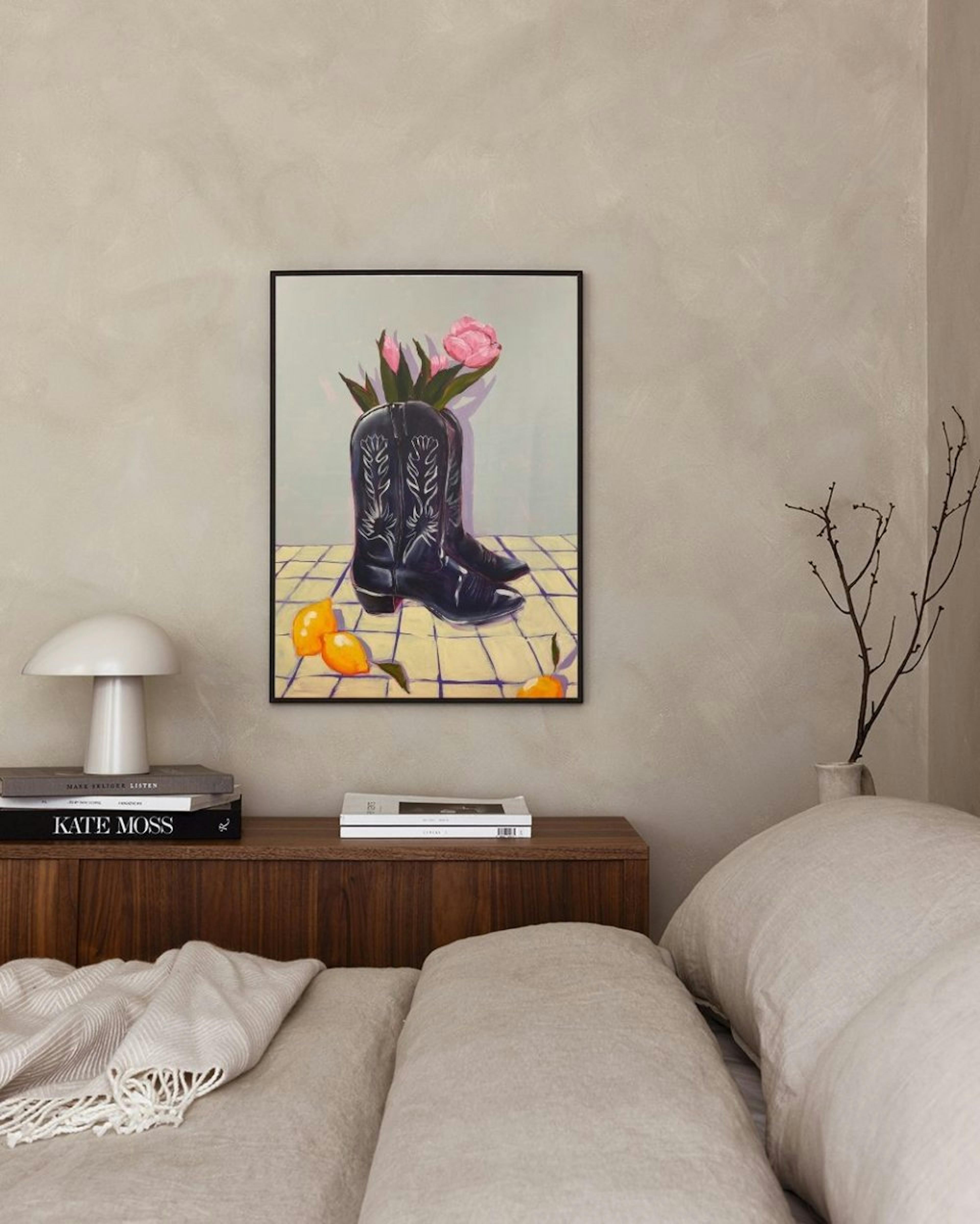 Lindsey Cherek - Still Life with Tulips in Boots Print