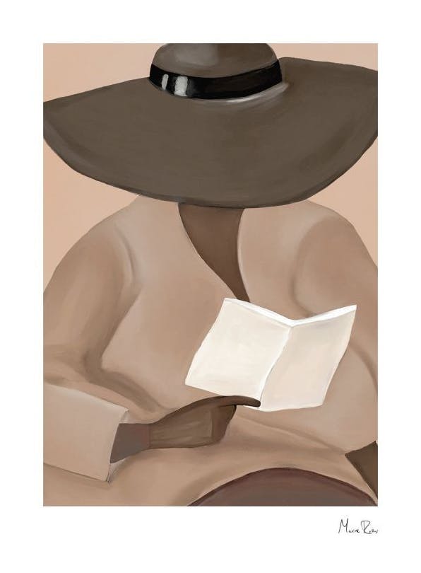Maxime Rokus - Reading Hat Poster (50x70 cm)