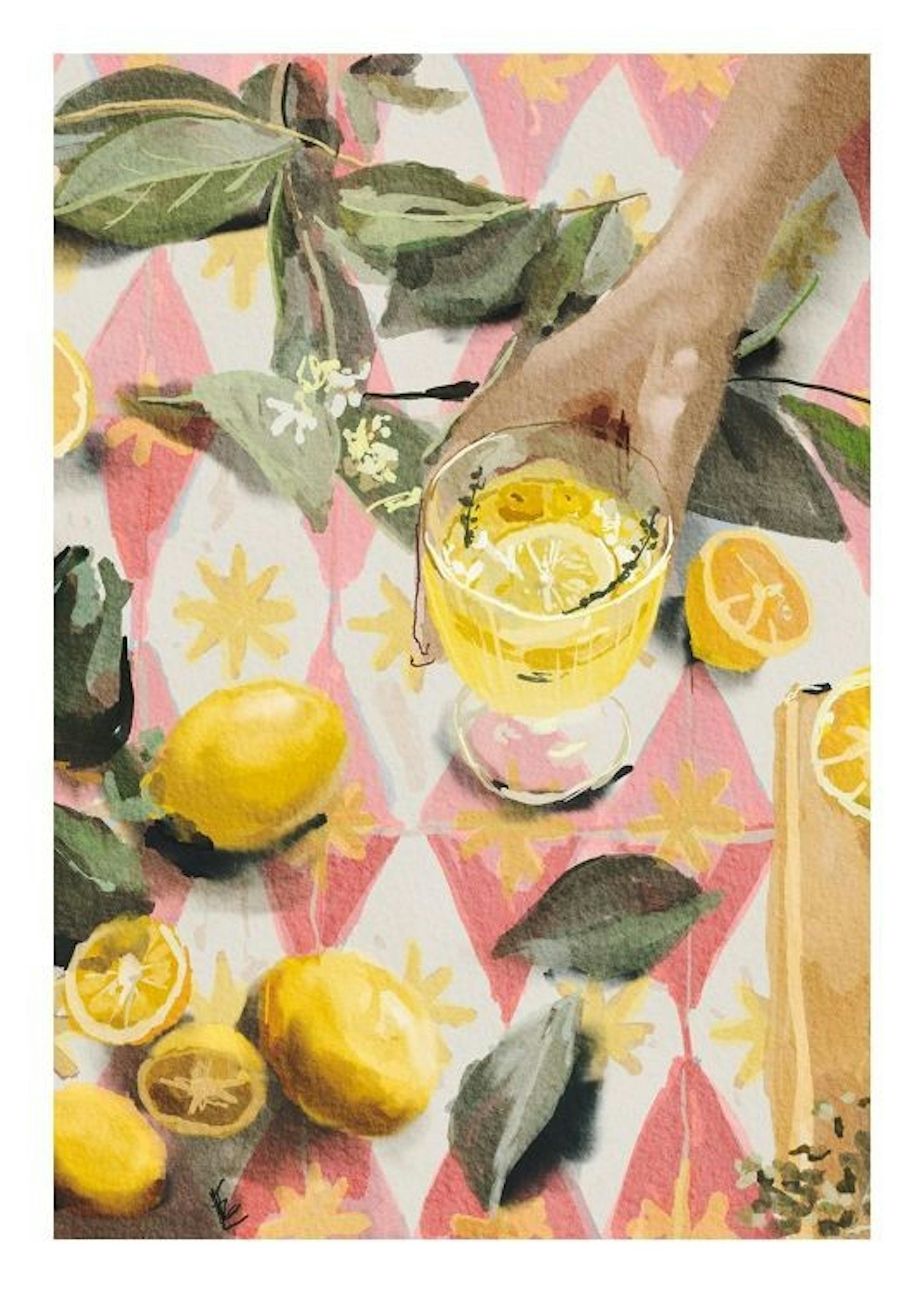 Ekaterina - Zagorska - Lemon Cocktail Print 0