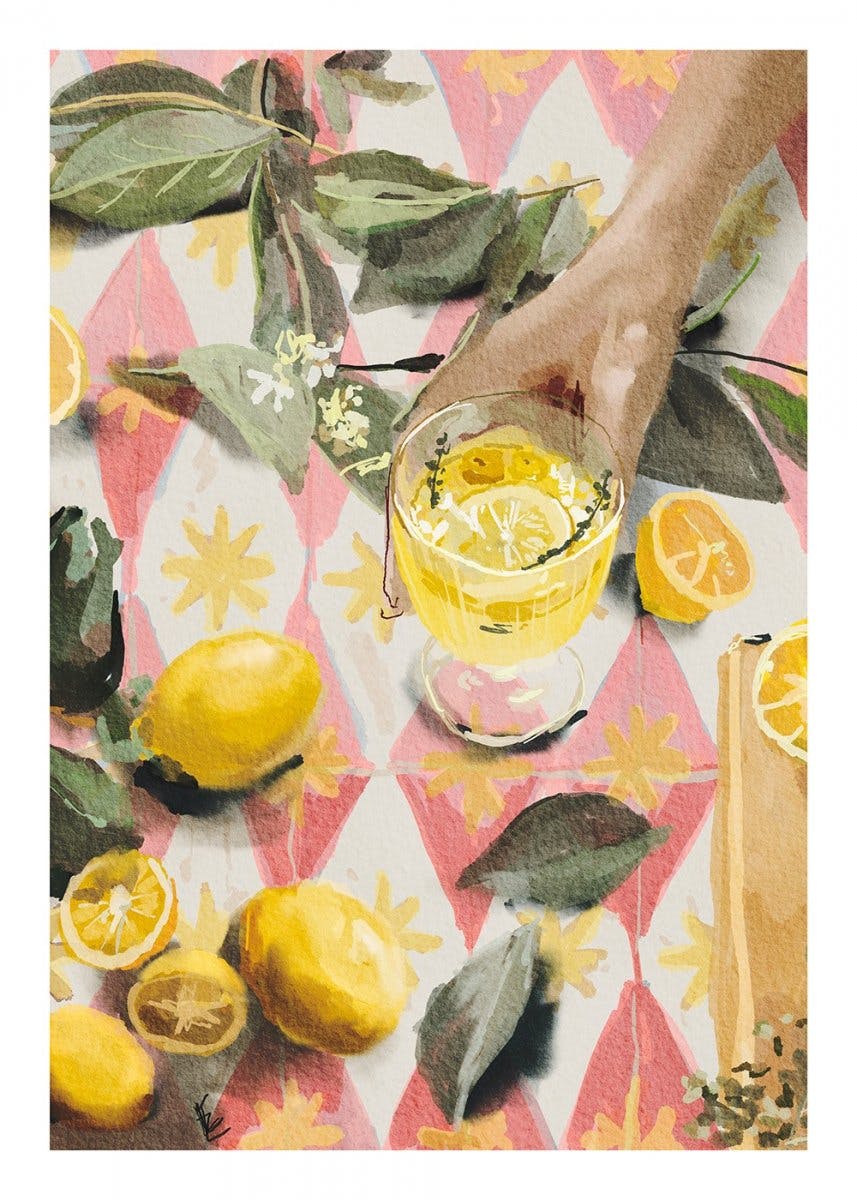 Ekaterina - Zagorska - Lemon Cocktail Poster 0