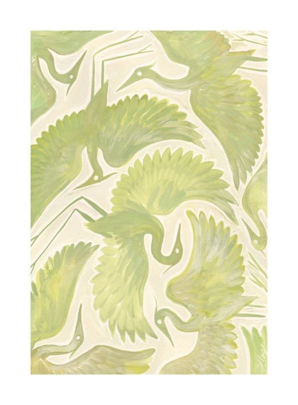 Rosanna Corfe - Green Herons Print (30x40 cm)