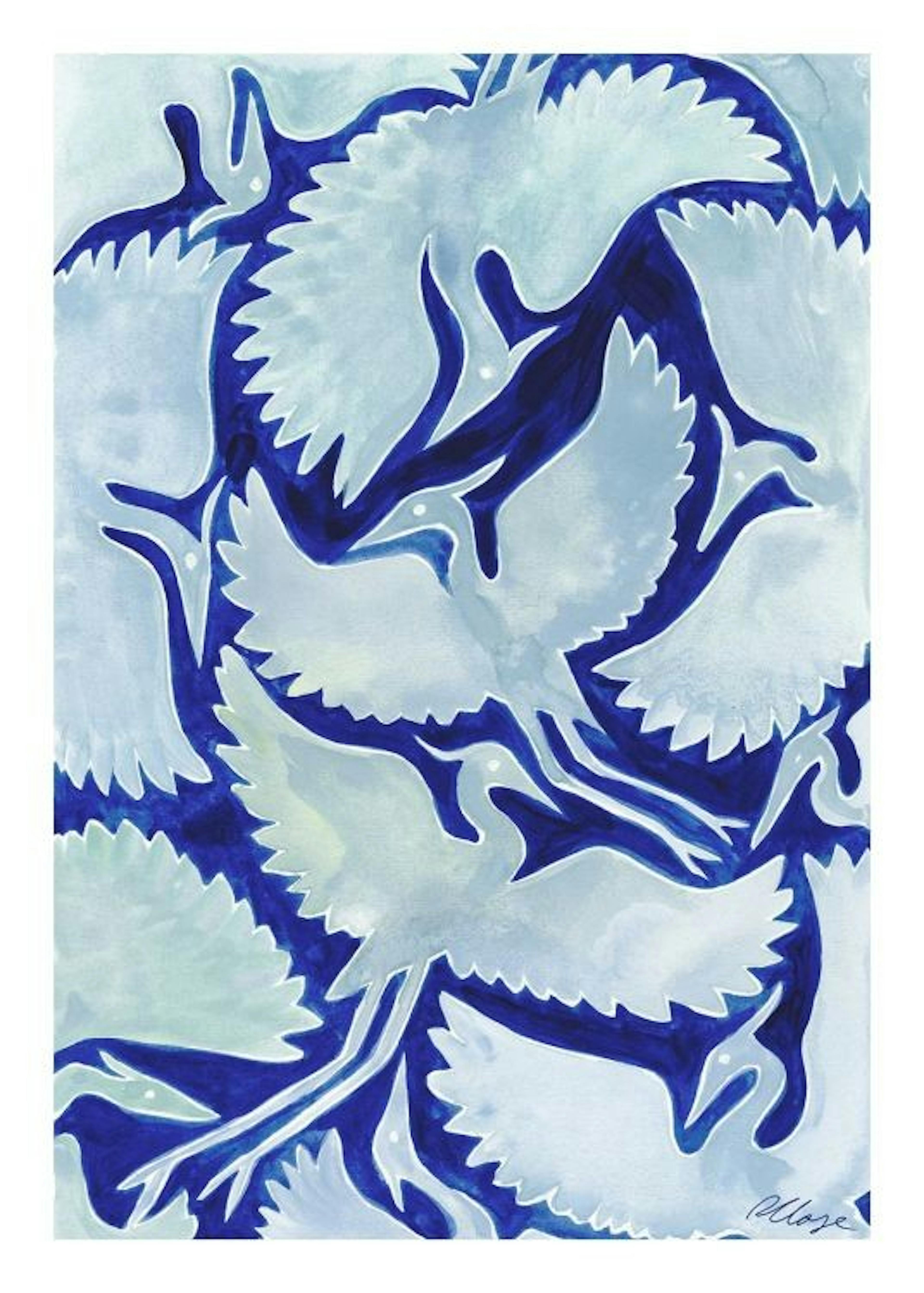Rosanna Corfe - Blue Herons Affiche 0