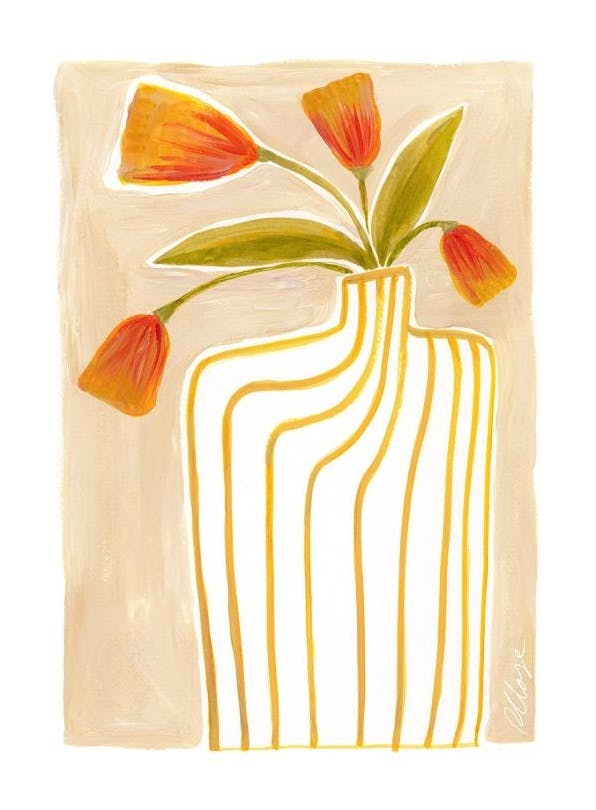 Rosanna Corfe - Spring Tulips Print (30x40 cm)