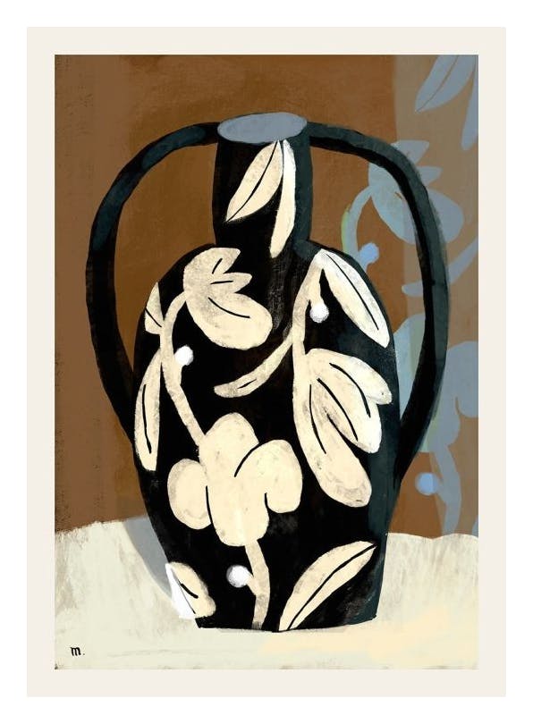 Marco Marella - Black Vase Poster (30x40 cm)