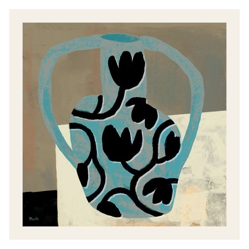 Marco Marella - Vase With Black Flowers Poster (50x50 cm)