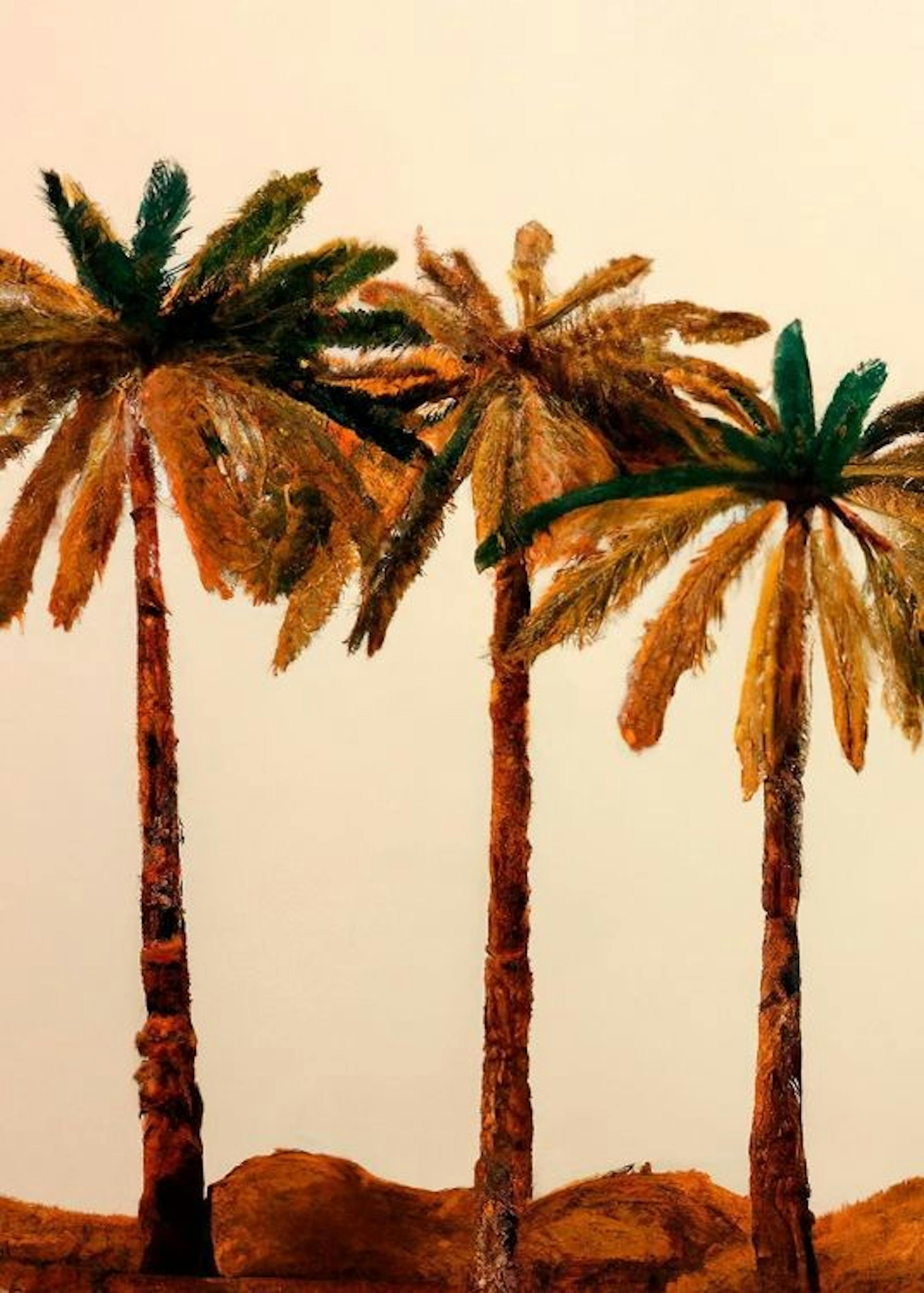 Merel Takken - Palm Trio Print