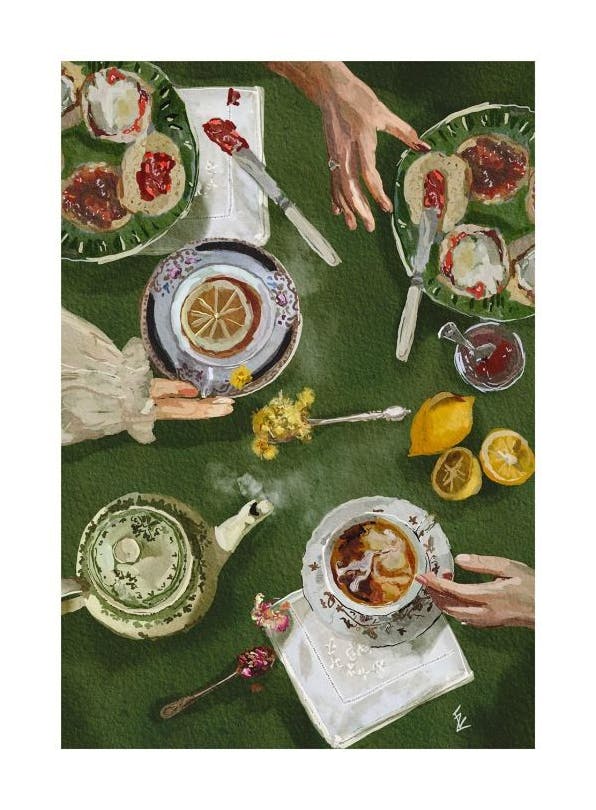 Ekaterina Zagorska - Tea OâClock Poster (30x40 cm)