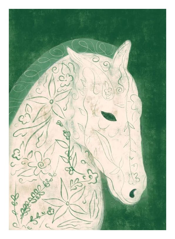 Lucrecia Rey Caro - Earth Horse Plakat (50x70 cm)- Lucrecia Rey Caro