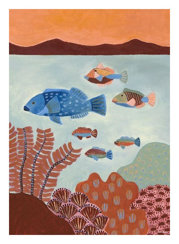 Karina Jambrak - A Swim in the Ocean Print (30x40 cm)