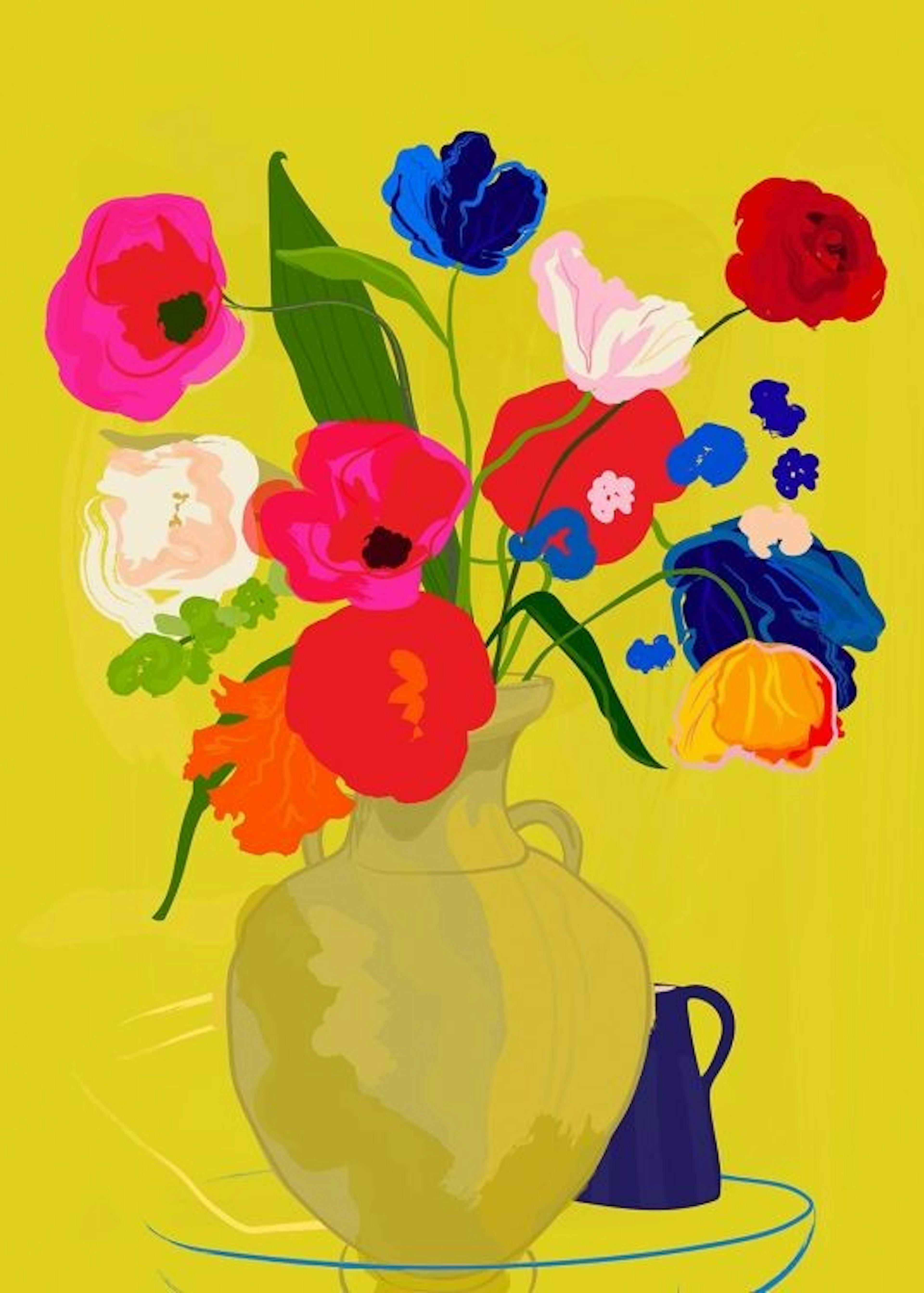 Rachel Joanis - Vase With Flower in Gold Poster 0