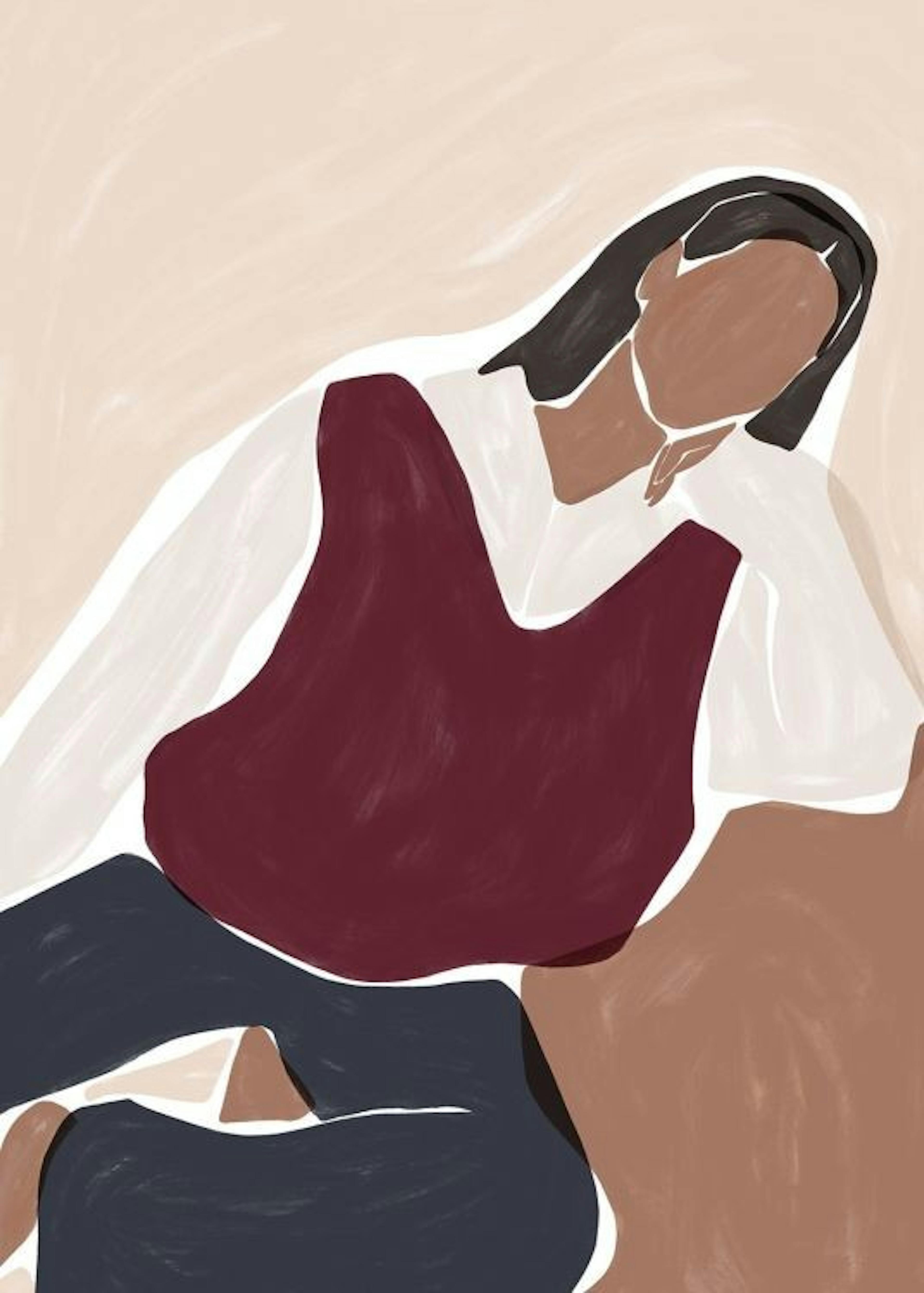 Ivy Green - Contemplating Illustration Print