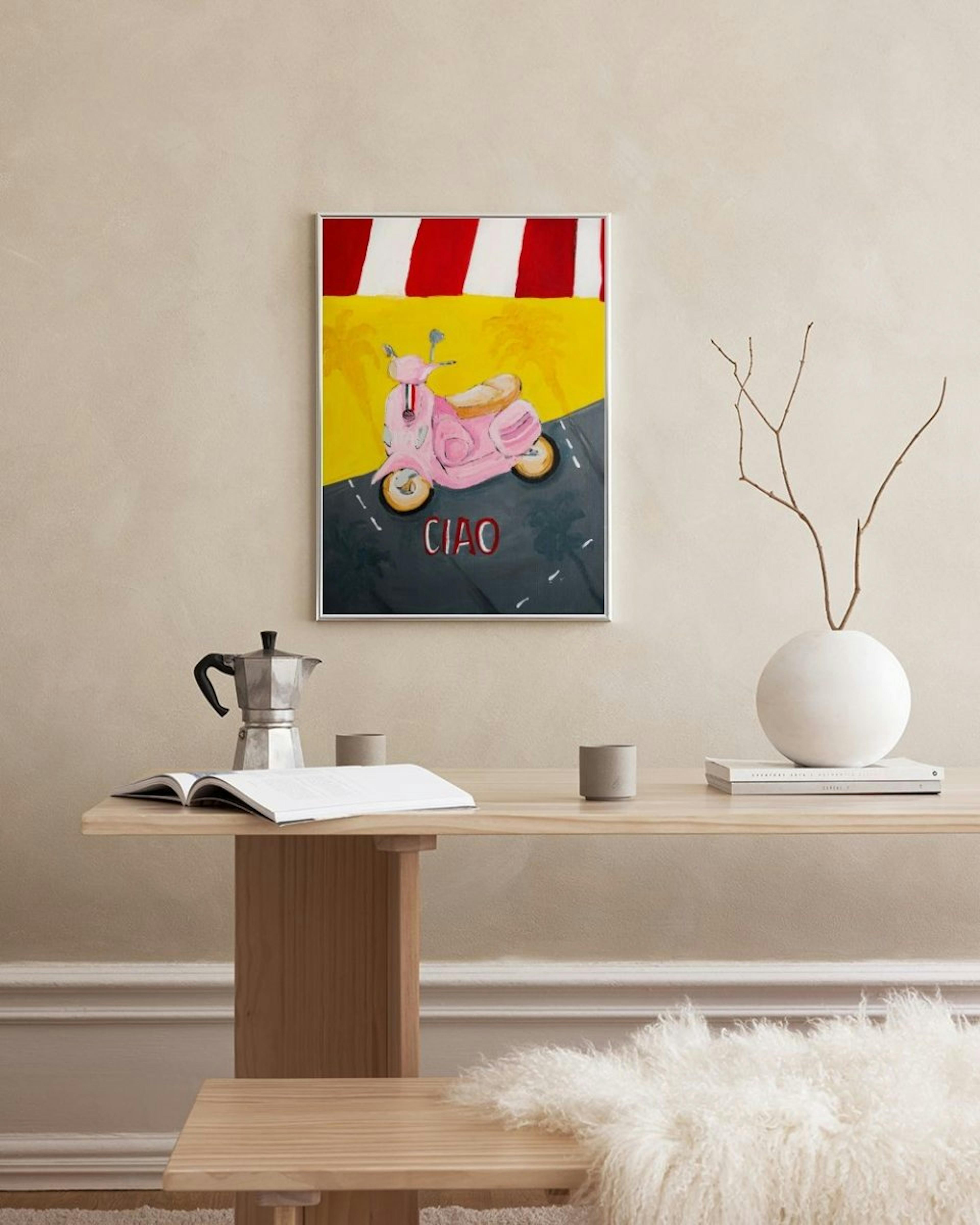 Karolina Mila - Pink Vespa Juliste
