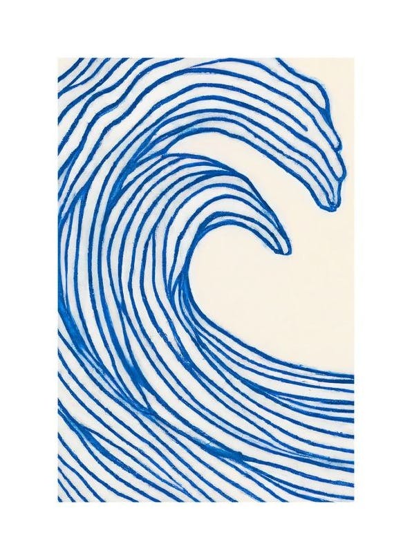 Merel Takken - Wavy Lines Poster (30x40 cm)- Merel Takken