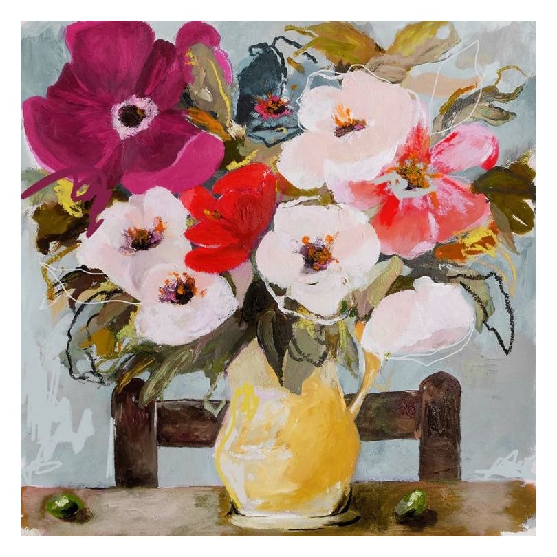 Leigh Viner - Anemones With Olives Poster (50x50 cm)