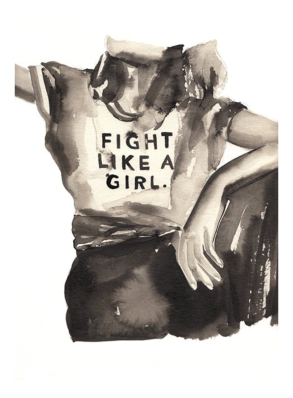Victoria Verbaan - Fight like a Girl Poster (30x40 cm)