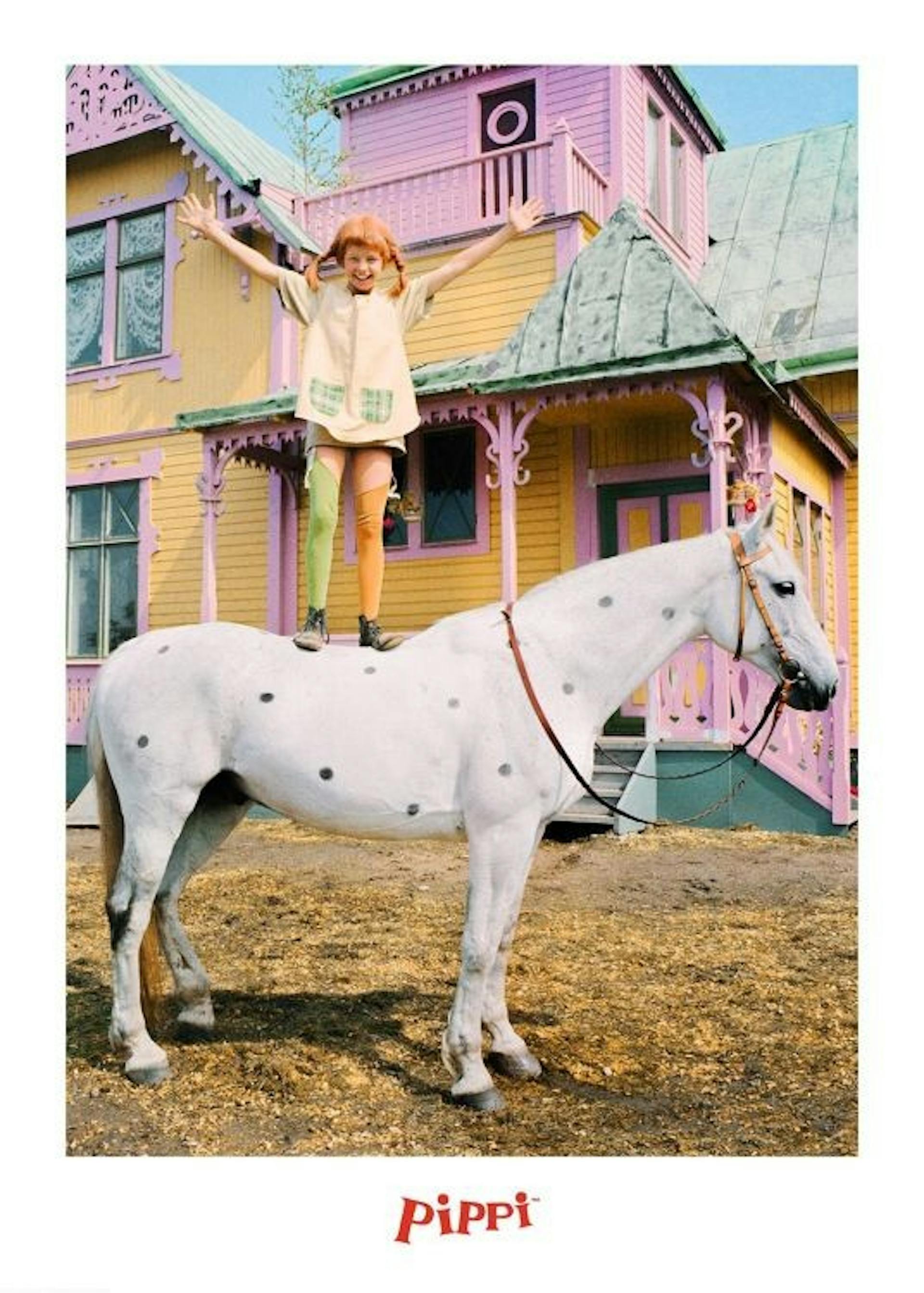 Pippi Longstocking on the Horse Poster