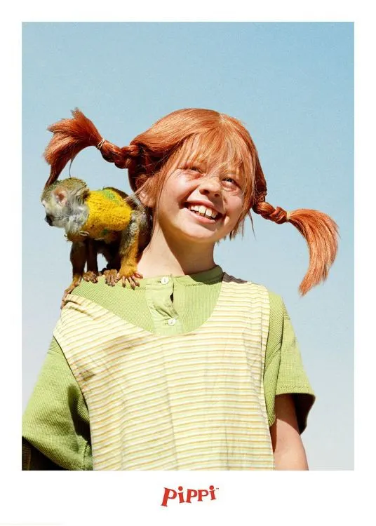 Pippi Longstocking Jumping Print