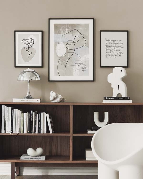 Prints - Abstract Line Art Trio Poster pack (ONE SIZE) - Poster pack